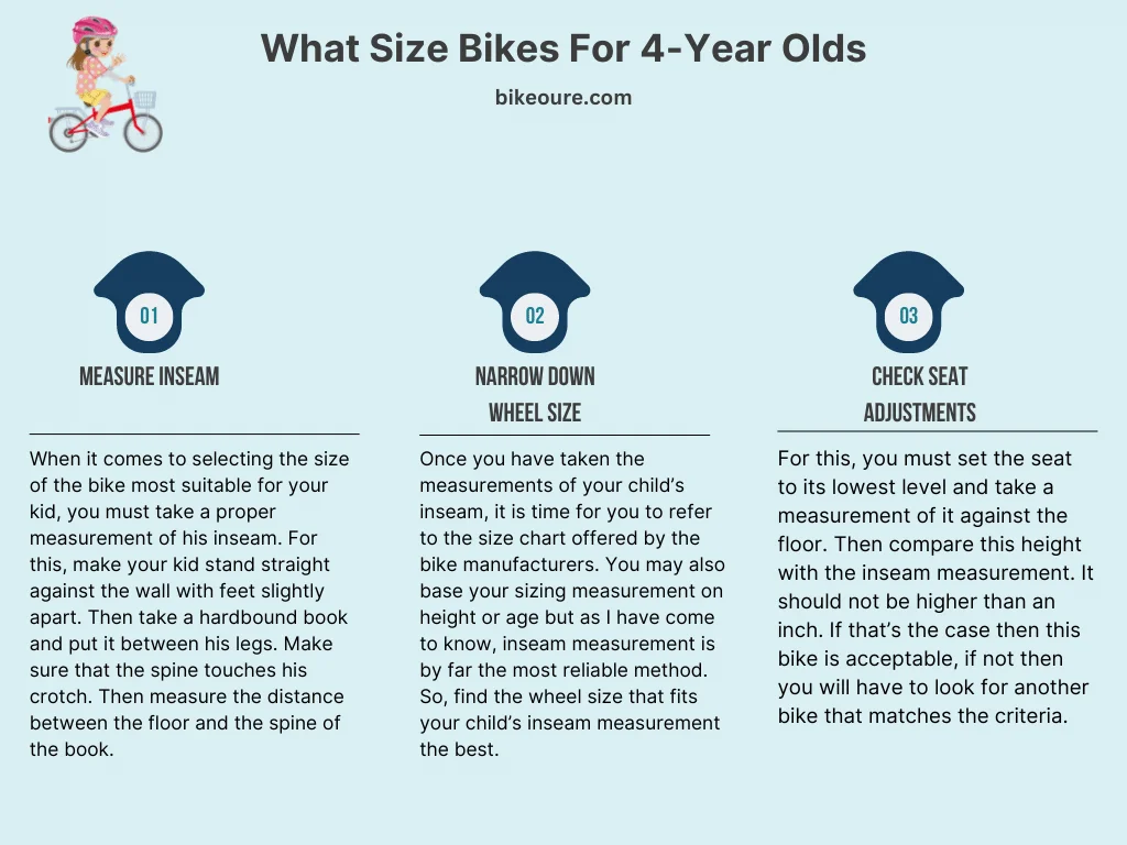 bike size for 3 4 year old